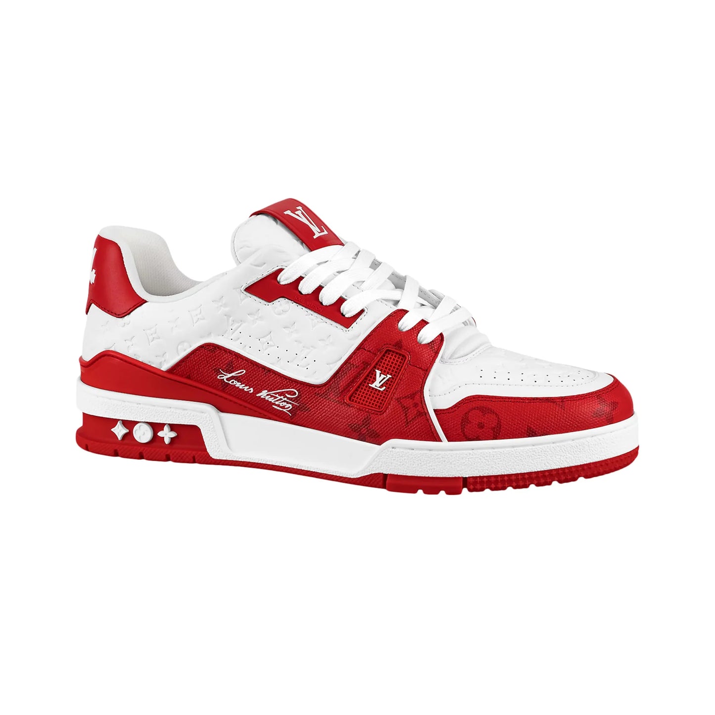Louis Vuitton trainer white red